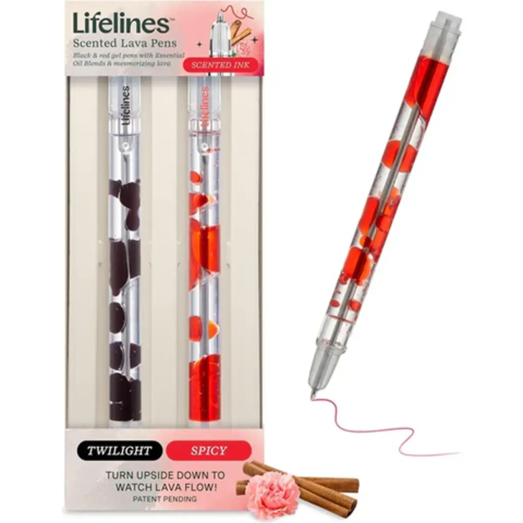 LIFELINES Scented Lava Pens Set of 2 Black/Red