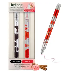 LIFELINES Scented Lava Pens Set of 2 Black/Red