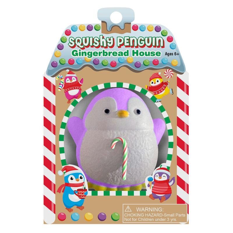 ZORBITZ Squishy Penguin Gingerbread House Asst