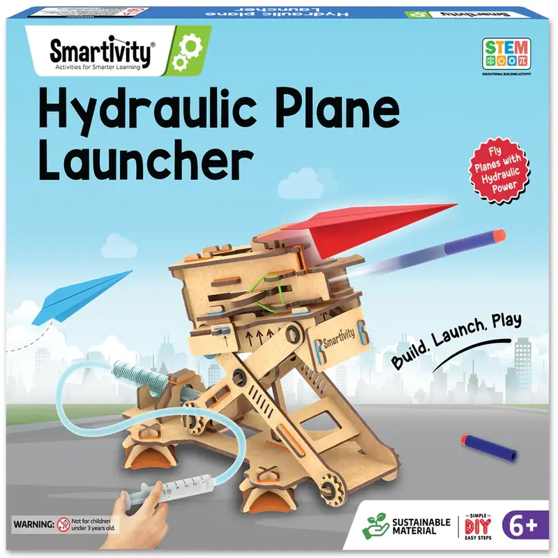 SMARTIVITY Hydraulic Plane Launcher STEM Building Kit