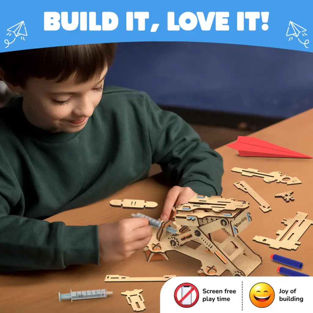 SMARTIVITY Hydraulic Plane Launcher STEM Building Kit