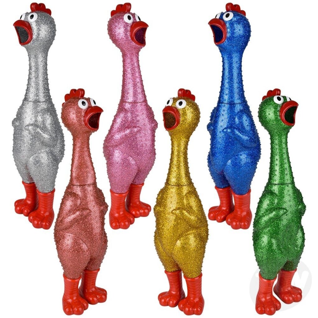 TOY NETWORK 24" Giant Sparkle Rubber Chicken Assortment *In Store Pickup Only*