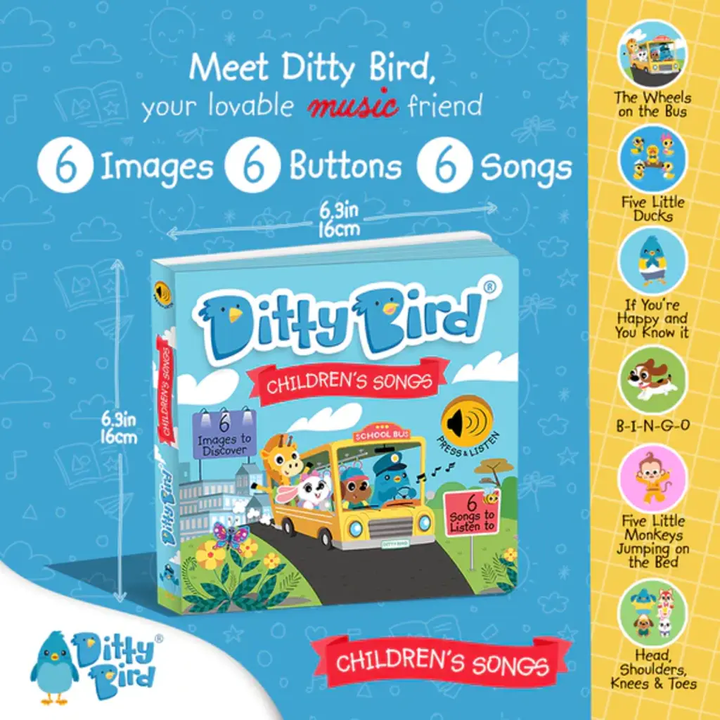 DITTY BIRD Ditty Bird Sound Book - Children's Songs