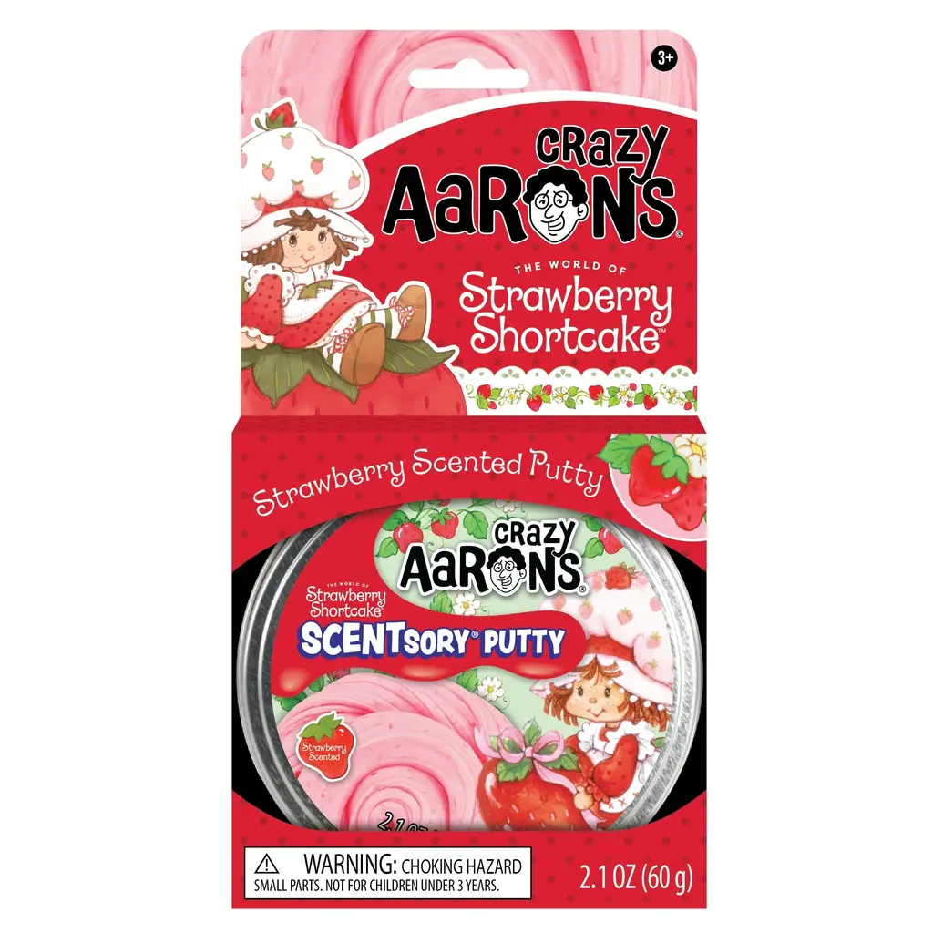 CRAZY AARON Strawberry Shortcake SCENTsory Putty 4" Tin