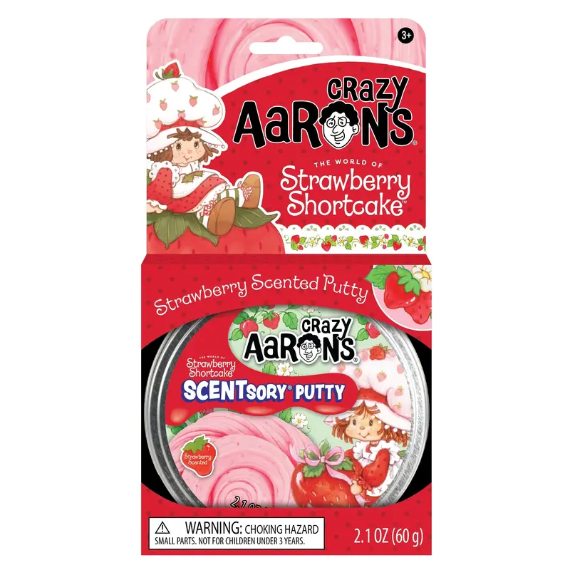 CRAZY AARON Strawberry Shortcake SCENTsory Putty 4" Tin