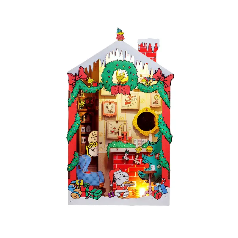 HANDS CRAFT Peanuts Christmas DIY Book Nook Kit