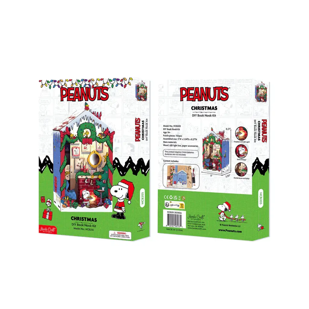 HANDS CRAFT Peanuts Christmas DIY Book Nook Kit
