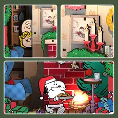 HANDS CRAFT Peanuts Christmas DIY Book Nook Kit