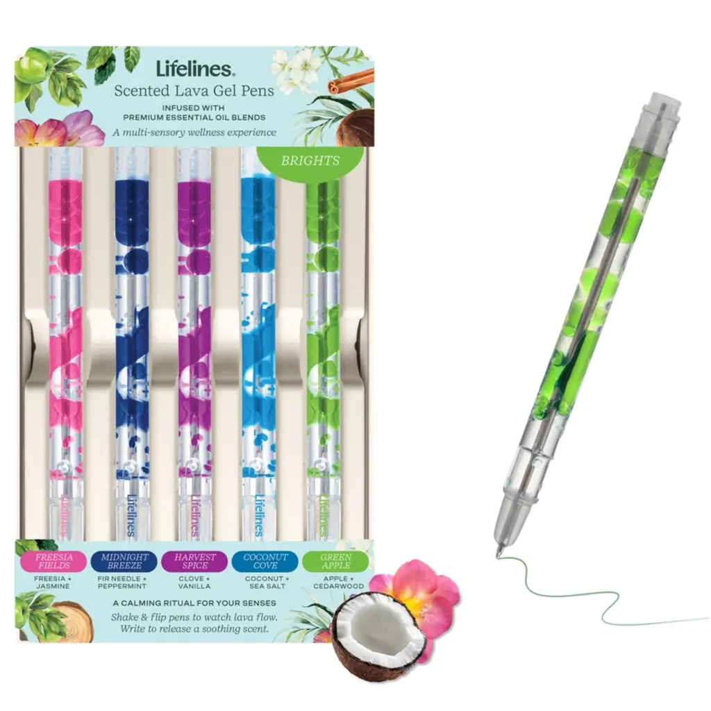 LIFELINES Scented Lava Pens Set of 5 - Brights
