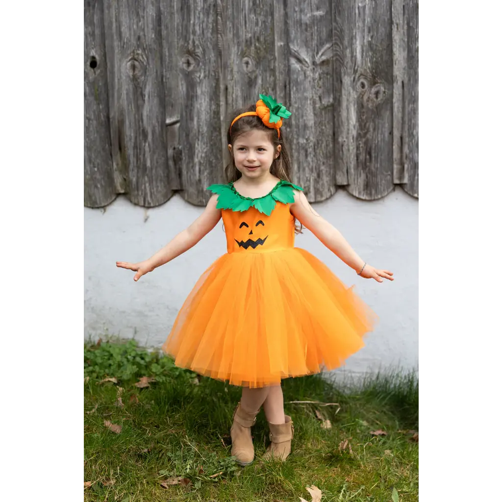 CREATIVE EDUCATION Pumpkin Patch Princess Dress and Headband 3-4
