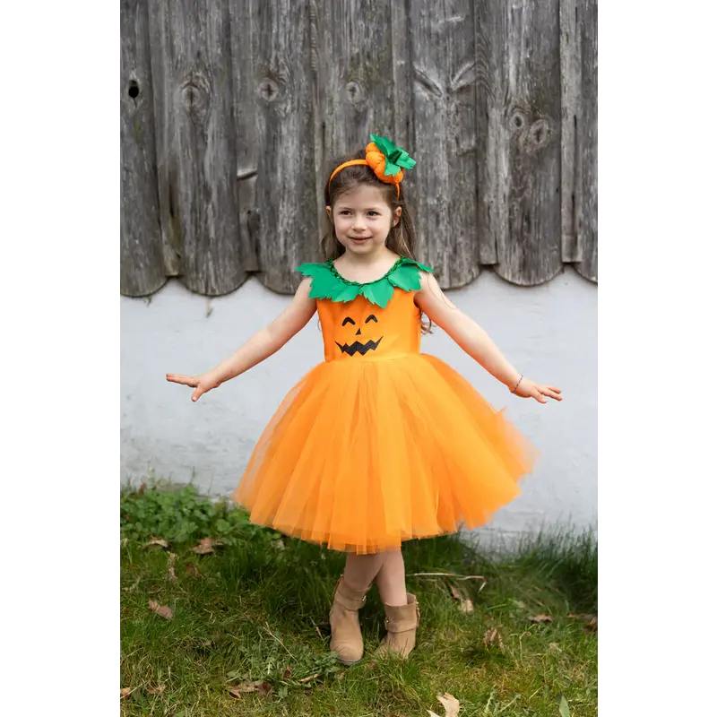 CREATIVE EDUCATION Pumpkin Patch Princess Dress and Headband 3-4