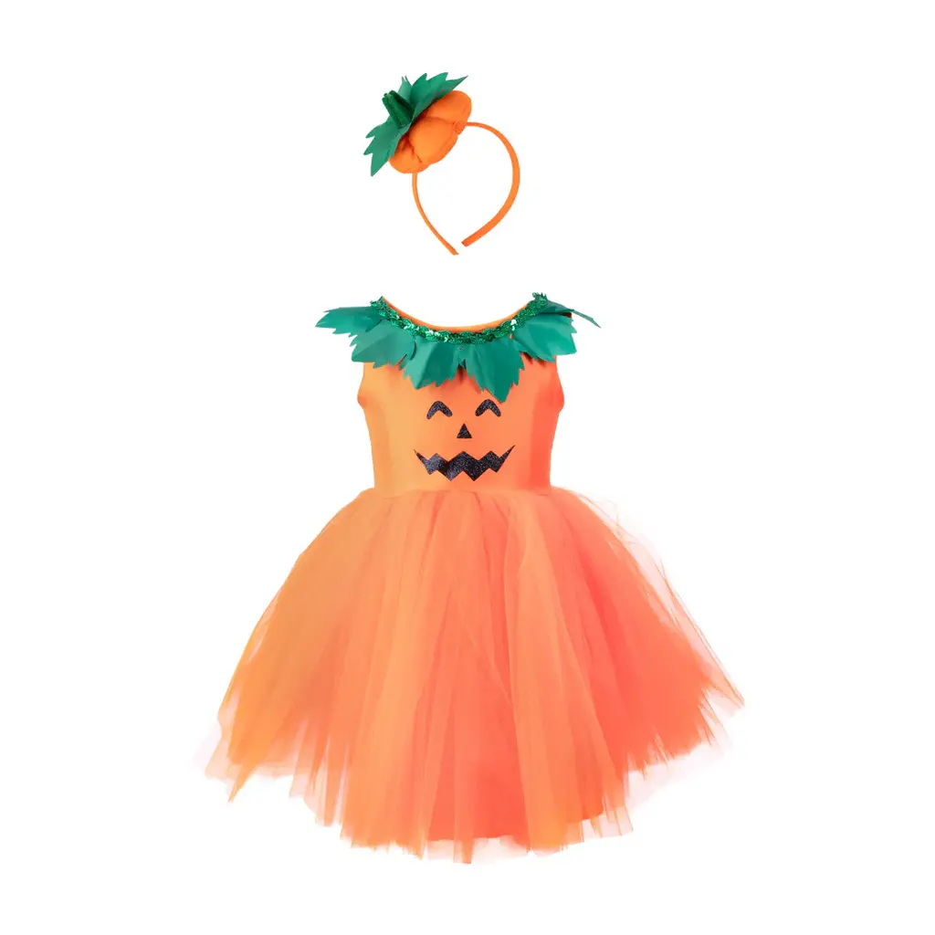 CREATIVE EDUCATION Pumpkin Patch Princess Dress and Headband 3-4