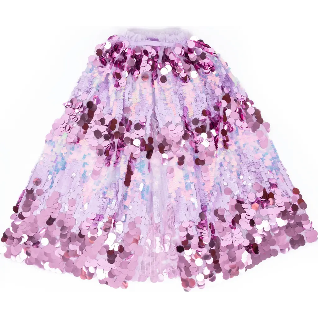 CREATIVE EDUCATION The 5th  Avenue Purple Pailette Cape, Size 4/6