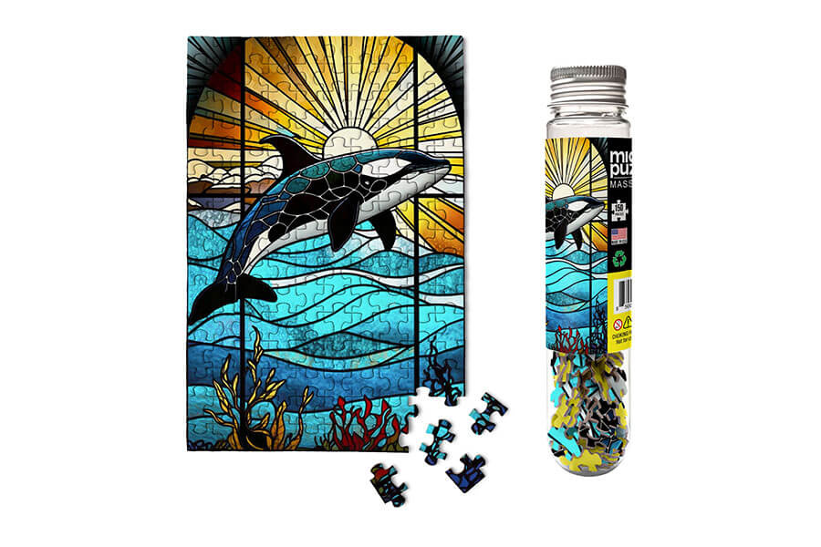 Micropuzzles - Orca Stained Glass