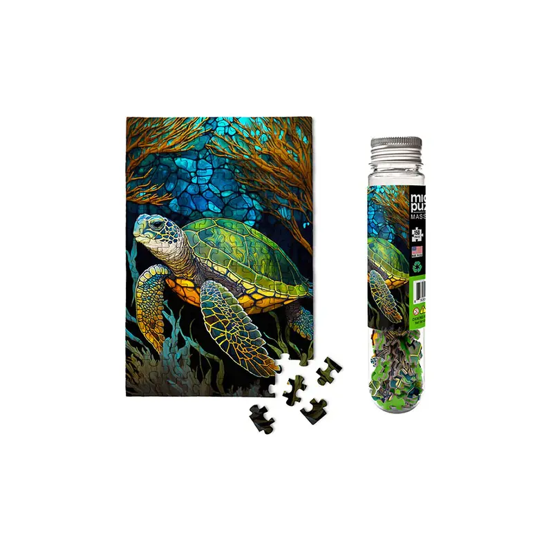 MICROPUZZLES Micropuzzles - Stained Glass Sea Turtle