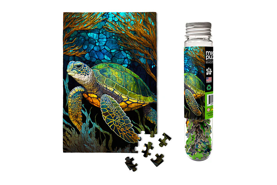 Micropuzzles - Stained Glass Sea Turtle