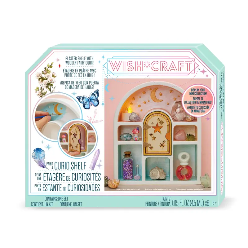 BRIGHT STRIPES Wish*Craft Paint A Curio Shelf