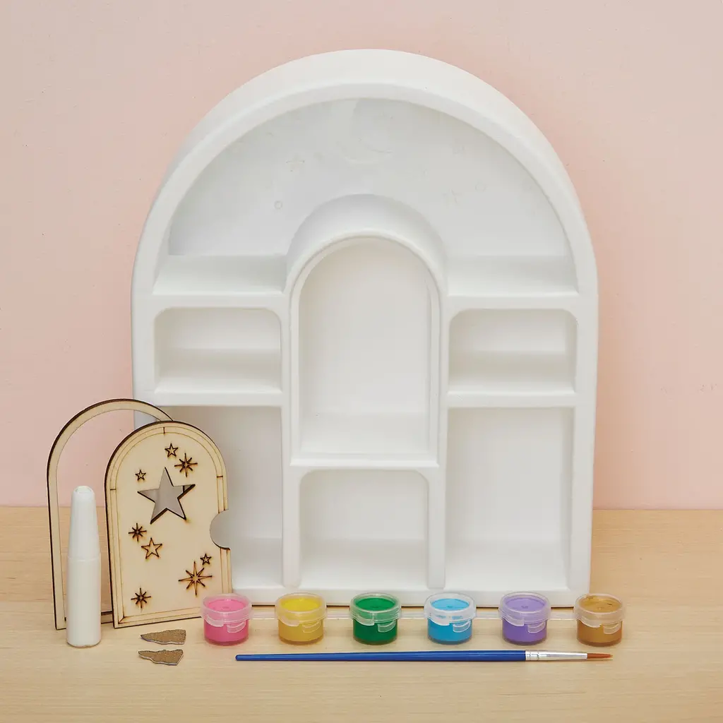 BRIGHT STRIPES Wish*Craft Paint A Curio Shelf