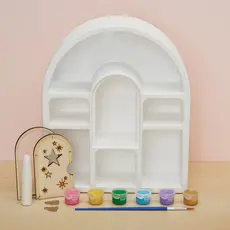 BRIGHT STRIPES Wish*Craft Paint A Curio Shelf