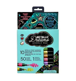 BRIGHT STRIPES iHeartArt Metallic Dreams Doodle Pad
