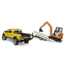 BRUDER TOYS AMERICA INC RAM Rental Service Truck with Mini Excavator *In Store Pickup Only*