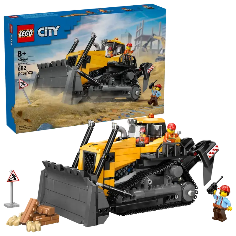 TOYHOUSE LEGO CITY Yellow Bulldozer with Front Loader