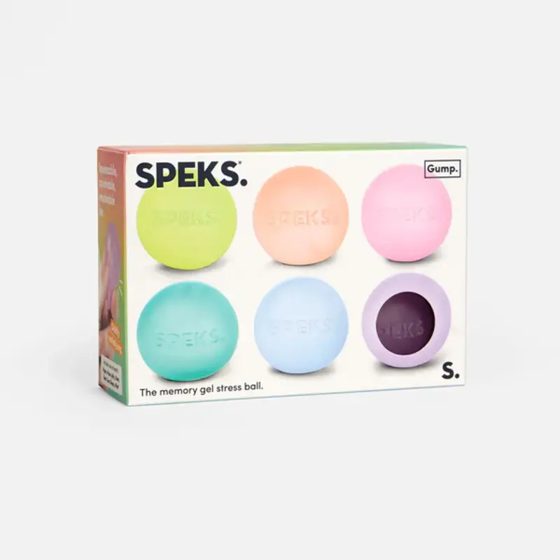 RETROSPECTIVE GOODS SPEKS Gump Mini Memory Gel Stress Balls 6-pack