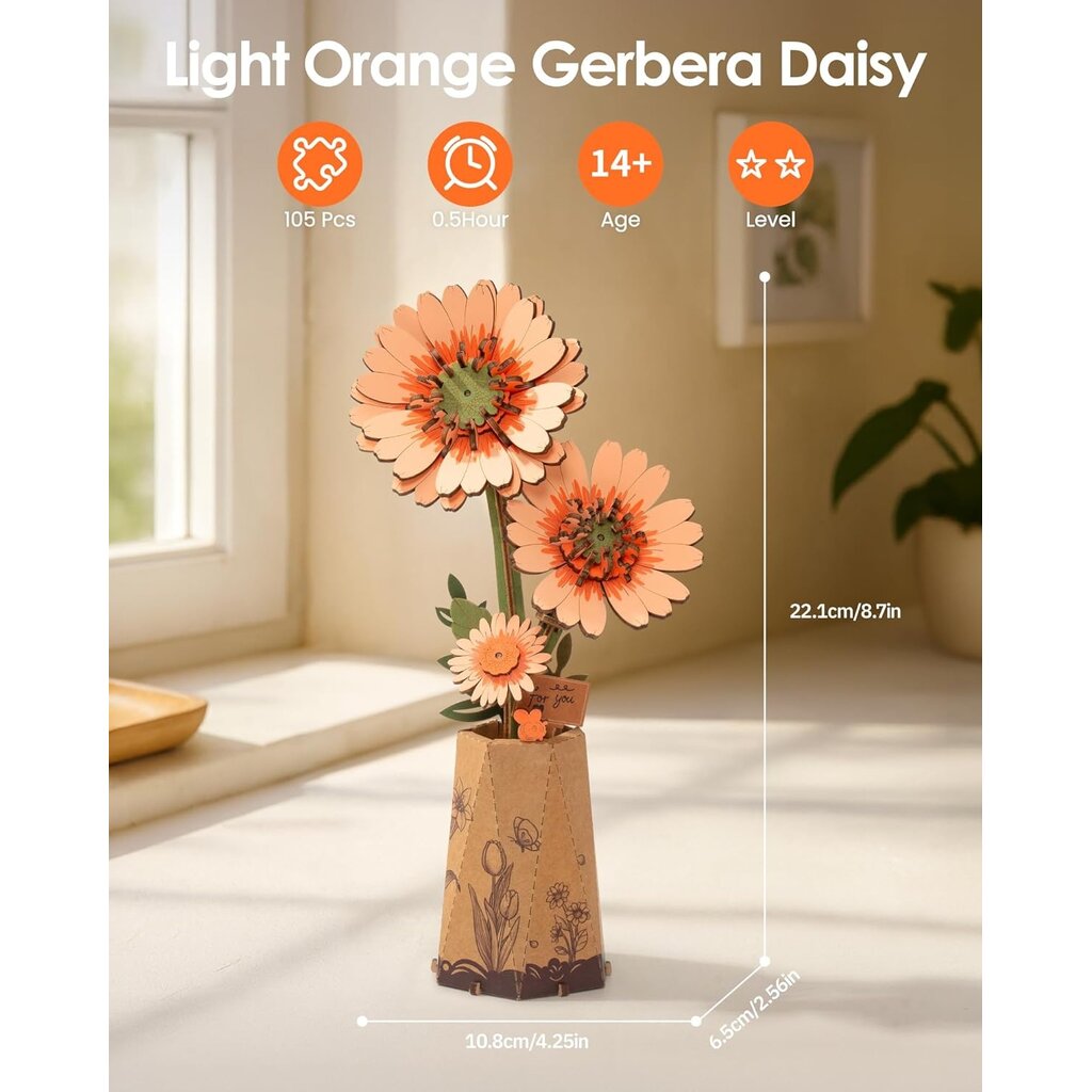 ROBOTIME Orange Gerbera Daisy (RT)
