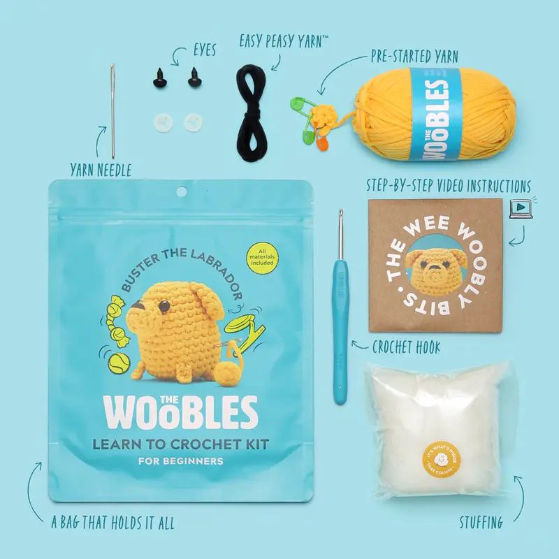 The Woobles Buster the Labrador Crochet Kit