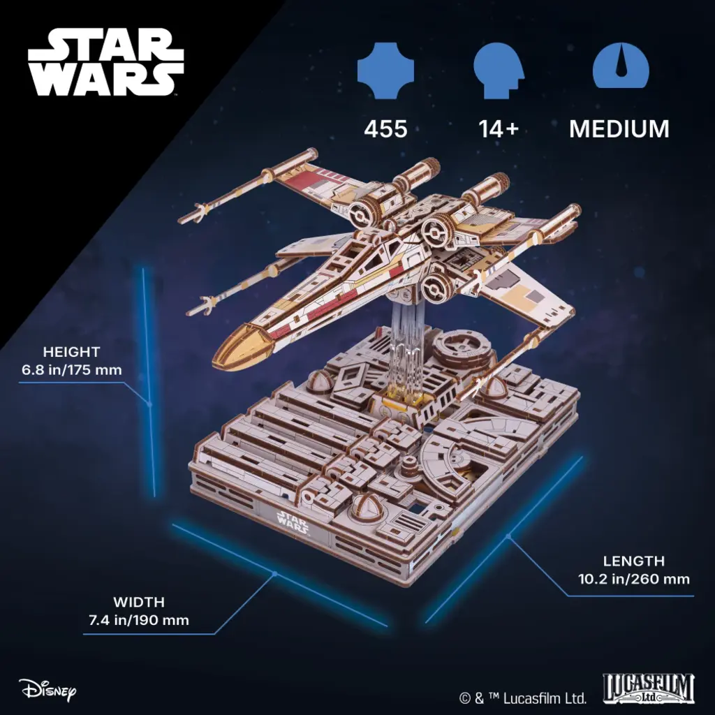 UKIDZ LLC DBA UGEARS US Luke Skywalkers X-Wing Fighter UGEARS