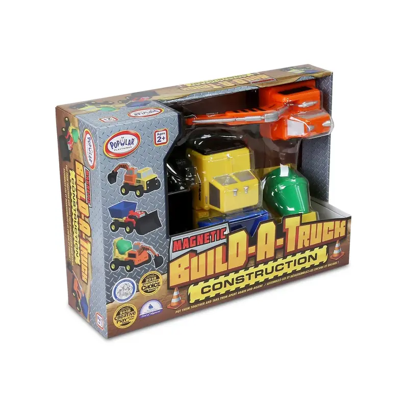POPULAR PLAYTHINGS Magnetic Build A Truck Construction 2+