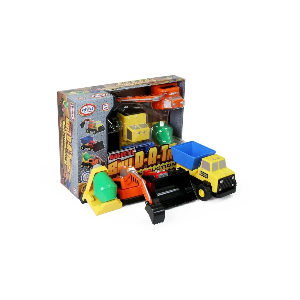 POPULAR PLAYTHINGS Magnetic Build A Truck Construction 2+