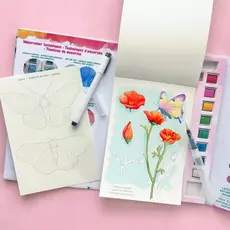 BRIGHT STRIPES Watercolor Journal Flora