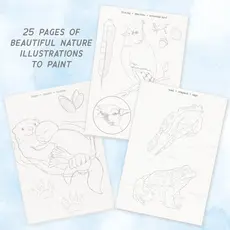 BRIGHT STRIPES WaterColor Journal Fauna