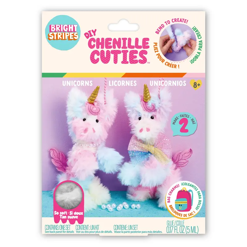 BRIGHT STRIPES DIY Chenille Cuties- Unicorns