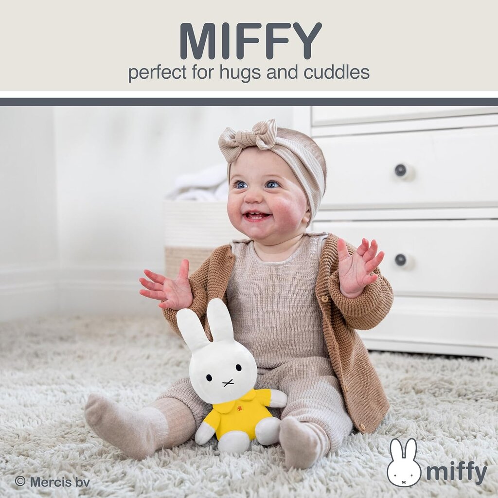 KIDS PREFERRED Miffy 8" Bean Bag - White w/ Yellow Dress