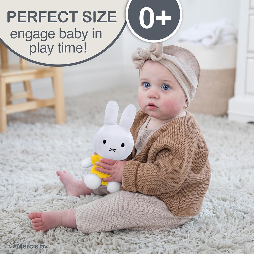 KIDS PREFERRED Miffy 8" Bean Bag - White w/ Yellow Dress