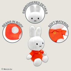 KIDS PREFERRED Miffy 8" Bean Bag - White w/ Orange Dress