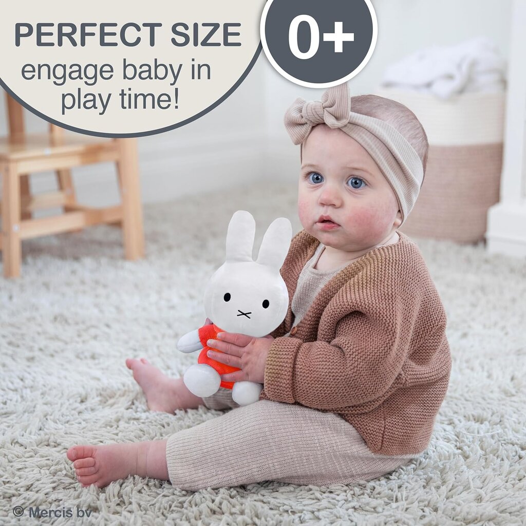 KIDS PREFERRED Miffy 8" Bean Bag - White w/ Orange Dress