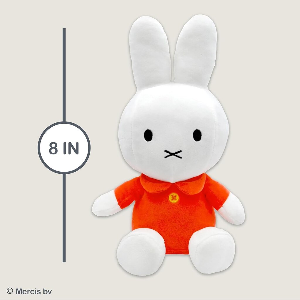 KIDS PREFERRED Miffy 8" Bean Bag - White w/ Orange Dress