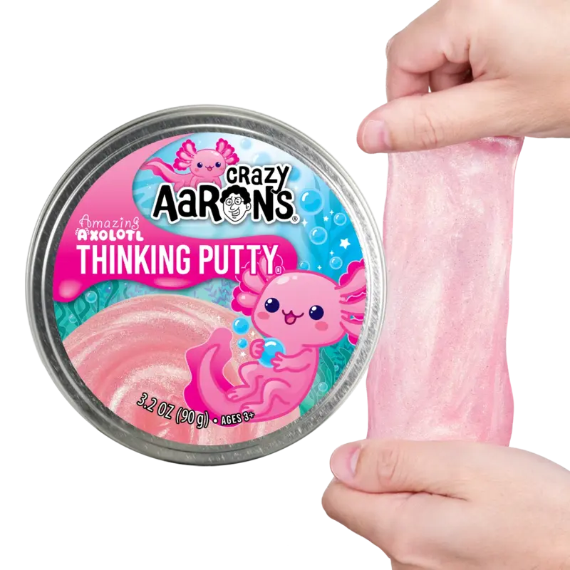CRAZY AARON Amazing Axolotl Thinking Putty 4" Tin