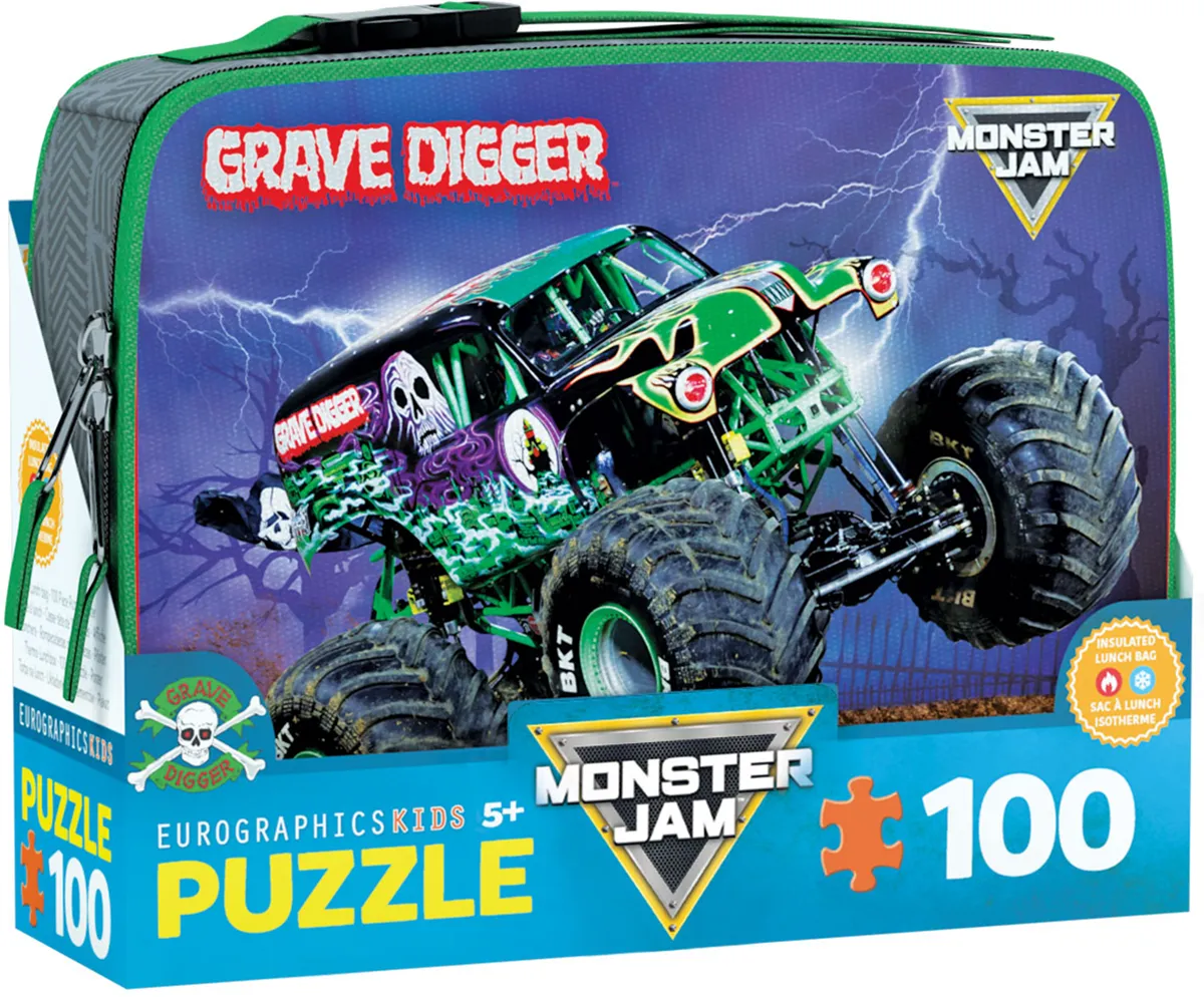 Grave Digger 100 pc Puzzle in Lunch Bag