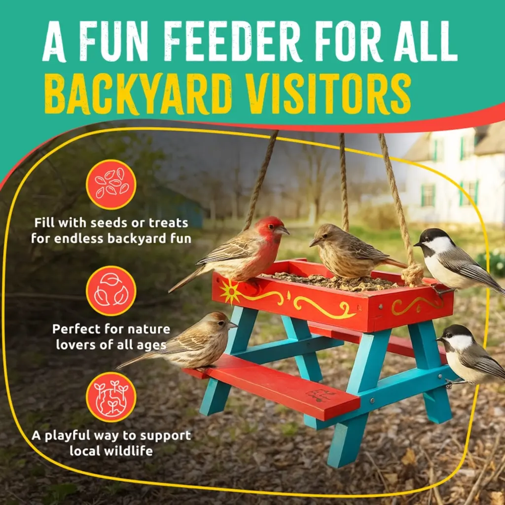 SPARKJUMP Picnic Table Feeder Woodworking Kit