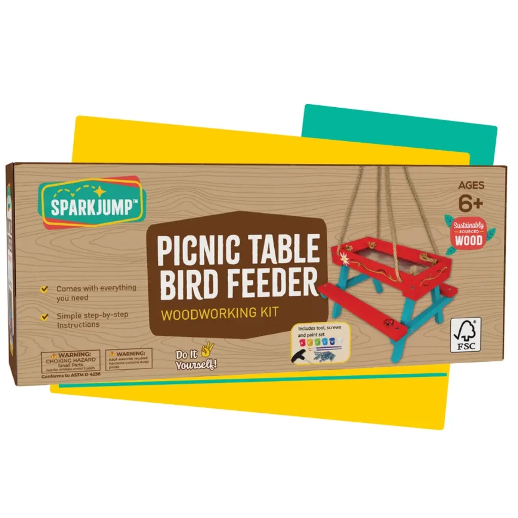 SPARKJUMP Picnic Table Feeder Woodworking Kit