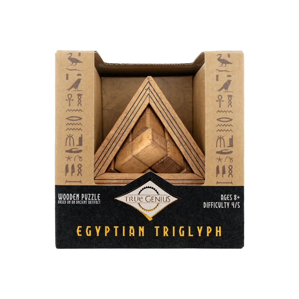 PROJECT GENIUS (RECENT TOY) Egyptian Triglyph Wooden Puzzle