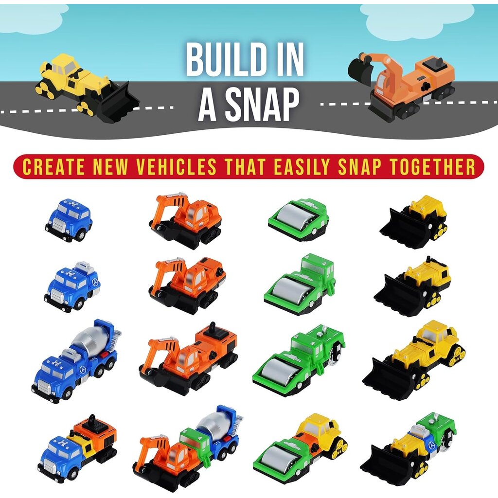 POPULAR PLAYTHINGS Micro Mix or Match Vehicles Construction 3+