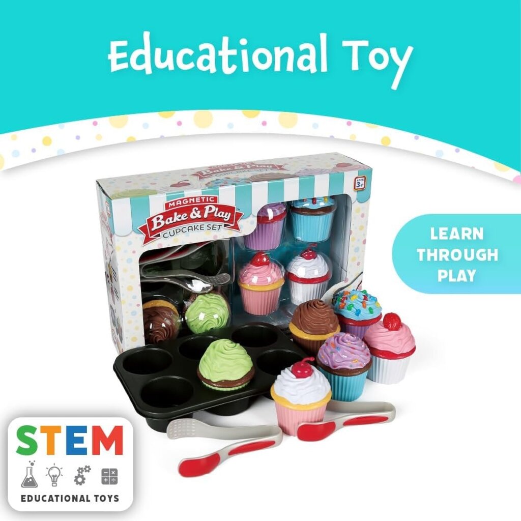 POPULAR PLAYTHINGS Magnetic Bake & Play Cupcake Set 3+