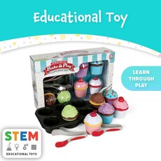 POPULAR PLAYTHINGS Magnetic Bake & Play Cupcake Set 3+