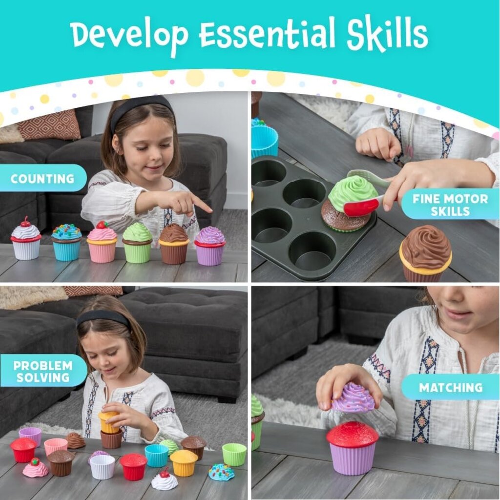 POPULAR PLAYTHINGS Magnetic Bake & Play Cupcake Set 3+