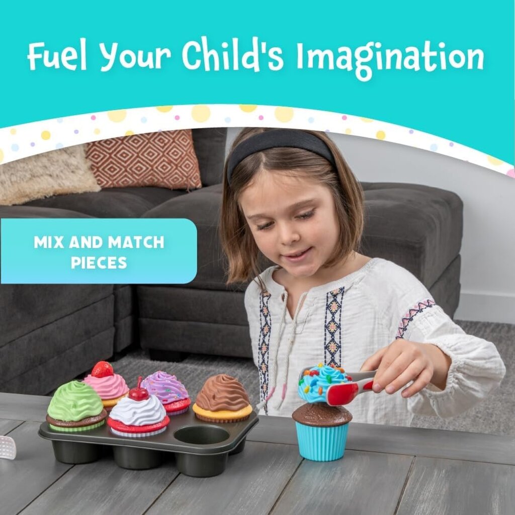 POPULAR PLAYTHINGS Magnetic Bake & Play Cupcake Set 3+